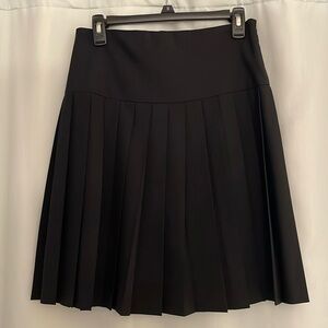 Theory Black Pleated Mini Skirt